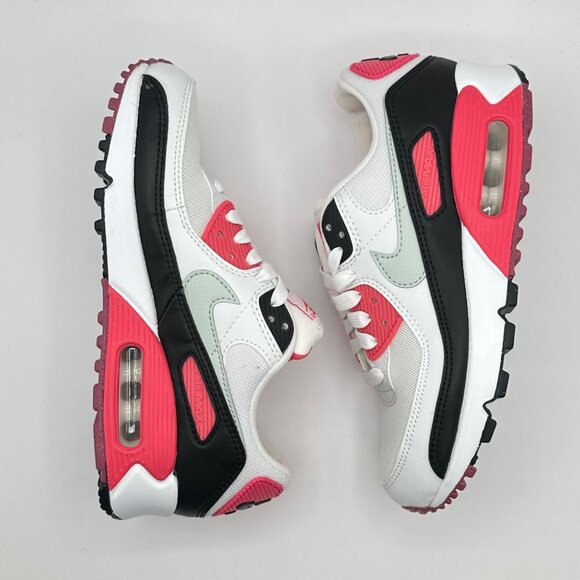 Women’s Nike Air Max 90 White-Light Silver-Aster Pink  DH8010-105 Size 5.5 - Picture 8 of 12